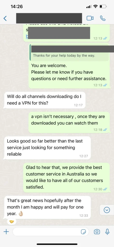 WhatsApp-bekräftelse för prenumerationsförnyelse 3